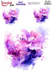Çiçek Desenli Sulu Transfer Kağıdı STI-221 - Tual Hobi Craft İst