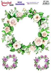 Çiçek Desenli Sulu Transfer Kağıdı STI-236 - Tual Hobi Craft İst