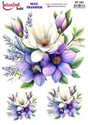 Çiçek Desenli Sulu Transfer Kağıdı STI-241 - Tual Hobi Craft İst