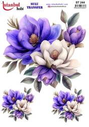 Çiçek Desenli Sulu Transfer Kağıdı STI-244 - Tual Hobi Craft İst