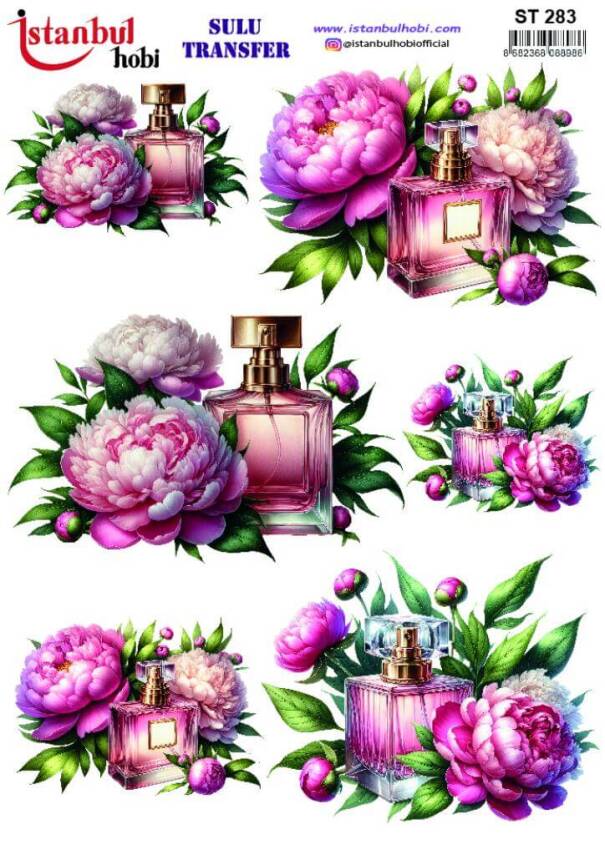 Çiçek Desenli Sulu Transfer Kağıdı STI-283 - 1