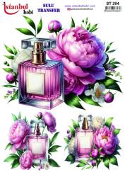 Çiçek Desenli Sulu Transfer Kağıdı STI-284 - Tual Hobi Craft İst