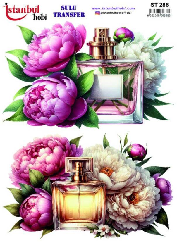 Çiçek Desenli Sulu Transfer Kağıdı STI-286 - 1