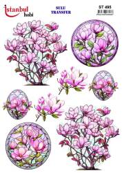 Çiçek Desenli Sulu Transfer Kağıdı STI-495 - Tual Hobi Craft İst