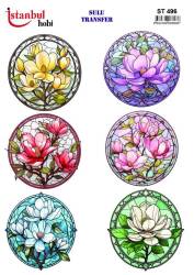 Çiçek Desenli Sulu Transfer Kağıdı STI-496 - Tual Hobi Craft İst