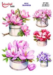 Çiçek Desenli Sulu Transfer Kağıdı STI-502 - Tual Hobi Craft İst