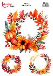 Çiçek Desenli Sulu Transfer Kağıdı STI-559 - Tual Hobi Craft İst