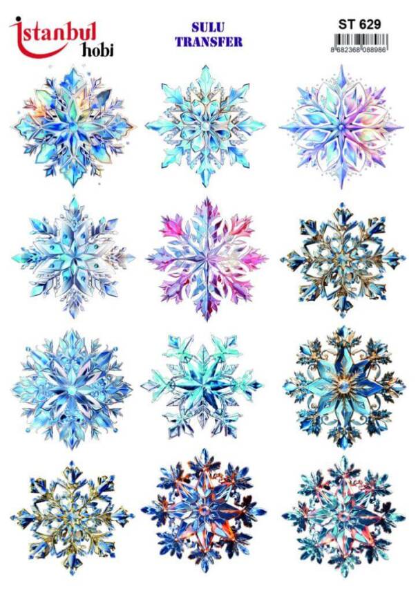 Çiçek Desenli Sulu Transfer Kağıdı STI-629 - 1