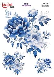 Çiçek Desenli Sulu Transfer Kağıdı STI-749 - Tual Hobi Craft İst