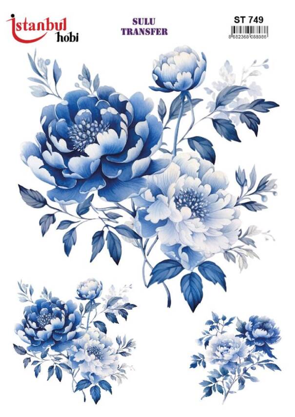 Çiçek Desenli Sulu Transfer Kağıdı STI-749 - 1