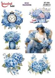 Çiçek Desenli Sulu Transfer Kağıdı STI-856 - Tual Hobi Craft İst