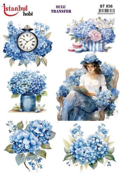 Çiçek Desenli Sulu Transfer Kağıdı STI-856 - 1