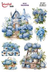 Çiçek Desenli Sulu Transfer Kağıdı STI-857 - Tual Hobi Craft İst