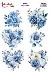 Çiçek Desenli Sulu Transfer Kağıdı STI-866 - Tual Hobi Craft İst