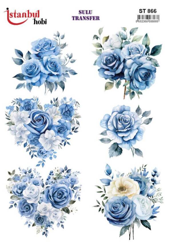 Çiçek Desenli Sulu Transfer Kağıdı STI-866 - 1