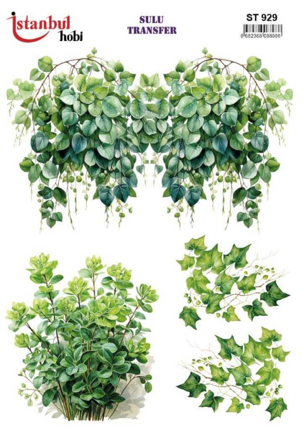 Çiçek Desenli Sulu Transfer Kağıdı STI-929 - 1