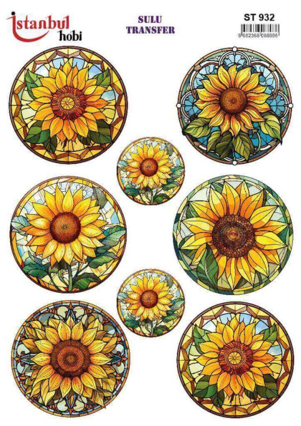 Çiçek Desenli Sulu Transfer Kağıdı STI-932 - 1