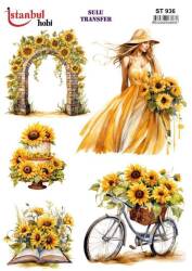 Çiçek Desenli Sulu Transfer Kağıdı STI-936 - Tual Hobi Craft İst