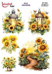 Çiçek Desenli Sulu Transfer Kağıdı STI-944 - Tual Hobi Craft İst