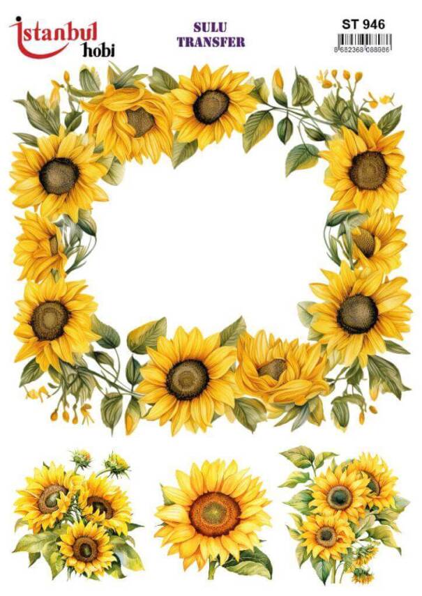 Çiçek Desenli Sulu Transfer Kağıdı STI-946 - 1