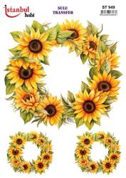 Çiçek Desenli Sulu Transfer Kağıdı STI-949 - Tual Hobi Craft İst