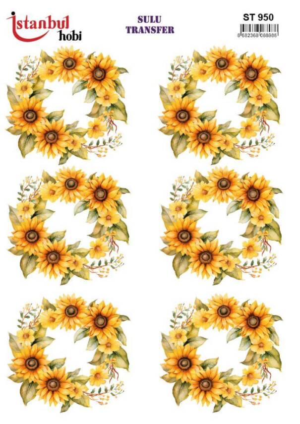Çiçek Desenli Sulu Transfer Kağıdı STI-950 - 1
