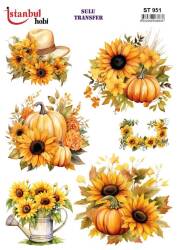 Çiçek Desenli Sulu Transfer Kağıdı STI-951 - Tual Hobi Craft İst
