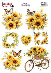 Çiçek Desenli Sulu Transfer Kağıdı STI-953 - Tual Hobi Craft İst