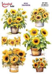 Çiçek Desenli Sulu Transfer Kağıdı STI-955 - Tual Hobi Craft İst