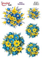 Çiçek Desenli Sulu Transfer Kağıdı STI-971 - Tual Hobi Craft İst