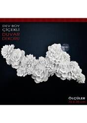 Çiçek Duvar Dekoru Dev Boy (70x30 cm) Ham Polyester - Tual Hobi Sanat