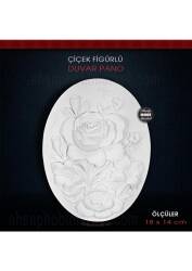 Çiçek Figürlü Duvar Pano (18x14cm) Ham Polyester - Tual Hobi Sanat