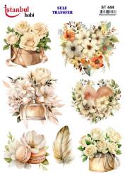 Çiçek Gül Desenli Sulu Transfer Kağıdı STI-444 - Tual Hobi Craft İst