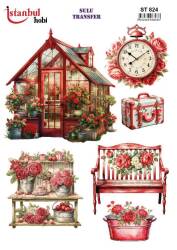 Çiçek Gül Desenli Sulu Transfer Kağıdı STI-825 - Tual Hobi Craft İst