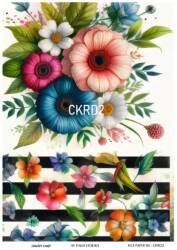 Çiçek Karo Desenli Pirinç Dekopaj Model : CKRD002 - Line Art