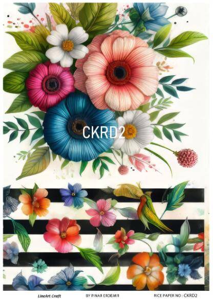 Çiçek Karo Desenli Pirinç Dekopaj Model : CKRD002 - 1