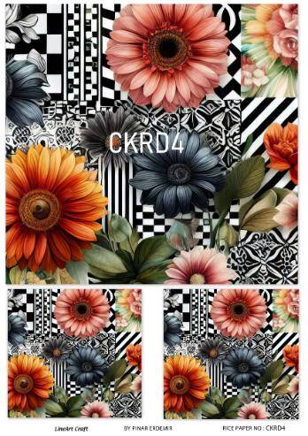 Çiçek Karo Desenli Pirinç Dekopaj Model : CKRD004 - 1