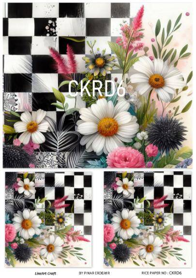 Çiçek Karo Desenli Pirinç Dekopaj Model : CKRD006 - 1