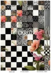 Çiçek Karo Desenli Pirinç Dekopaj Model : CKRD007 - Line Art