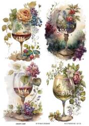 Çiçek ve Kadeh Desenli Pirinç Dekopaj Model : 6114 - Line Art