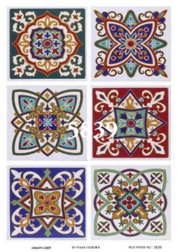 Çiçek ve Kuş Desenli Pirinç Dekopaj Model : 5939 - 1