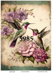 Çiçek ve Kuş Desenli Pirinç Dekopaj Model : 5985 - Line Art