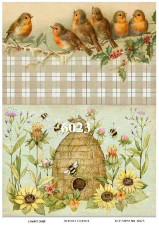 Çiçek ve Kuş Desenli Pirinç Dekopaj Model : 6023 - 1