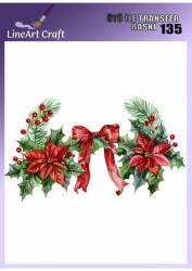 Çiçek Yılbaşı Desenli Kumaş Transfer Kağıdı LNT-K135 (20x20 cm) - Line Art