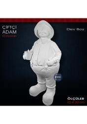 Çiftçi Adam Heykeli Dev Boy (62x30 cm) Ham Polyester - Tual Hobi Sanat (1)