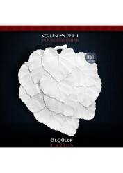 Çınar Yapraklı Çerçeve Orta Boy (23X20cm) Ham Polyester - Tual Hobi Sanat