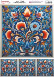 Çini Desenli Pirinç Dekopaj Model : PT 02129 - Tual Hobi Craft İst