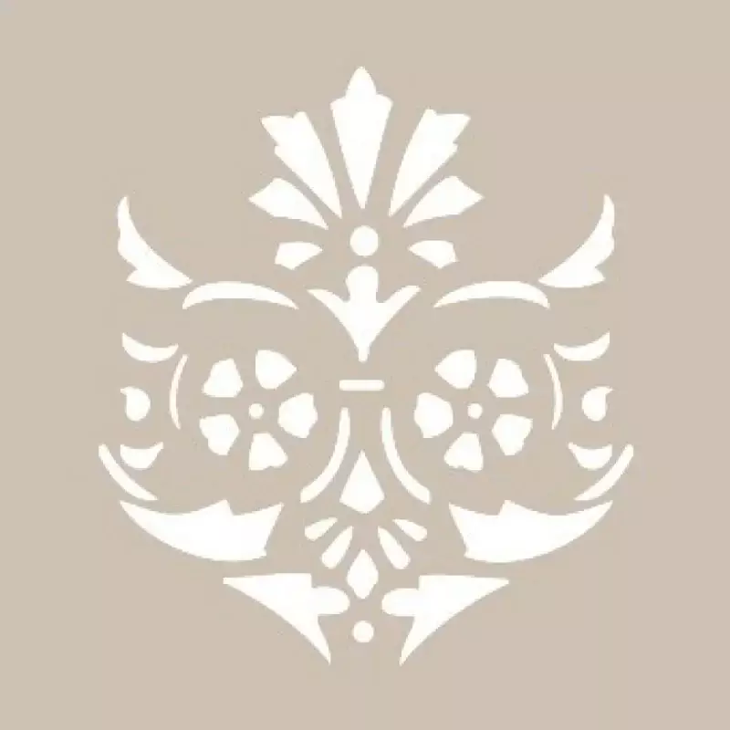 Çini Motifli Kare Stencil Şablon KA17 - 1