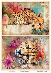 Çita Desenli Pirinç Dekopaj Model : ÇİTA03 - Line Art