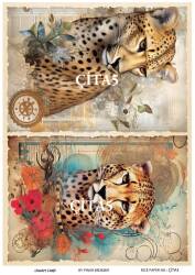 Çita Desenli Pirinç Dekopaj Model : ÇİTA05 - Line Art